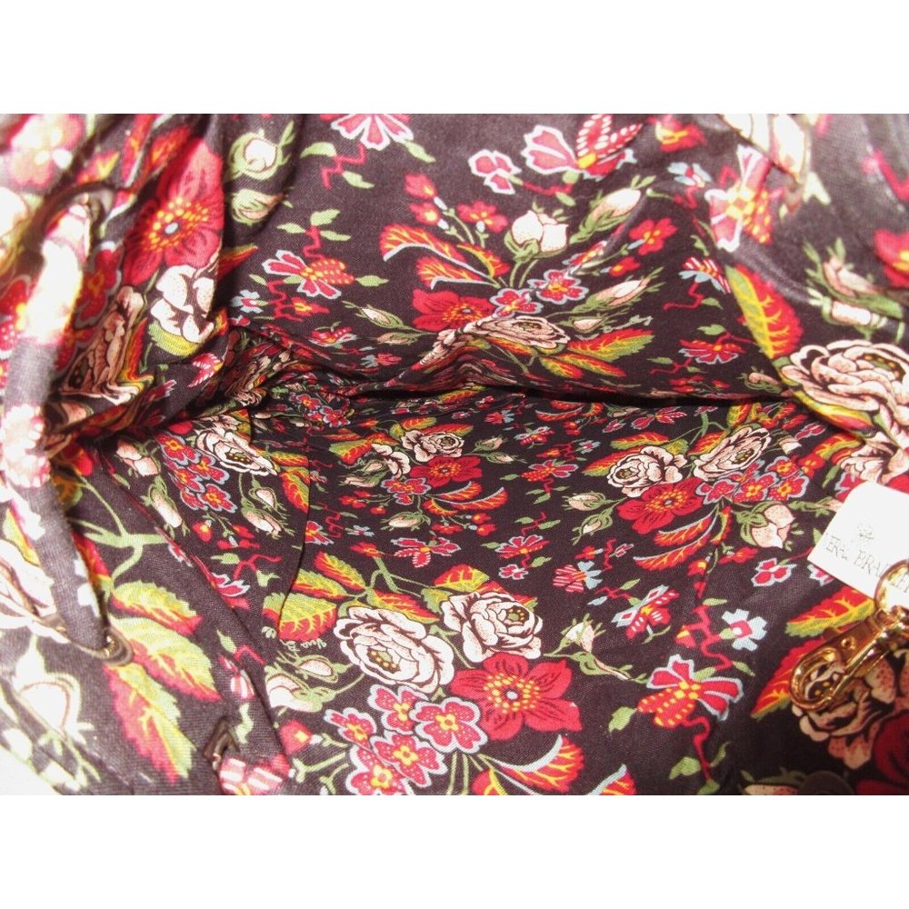 Vintage Vera Bradley ANASTASIA Floral Quilted Cotton Drawstring Backpack Bag - Picture 6 of 9